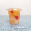 7oz lanche copo de frutas cocktail em xarope claro